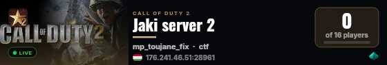 Jaki server 2 live status badge