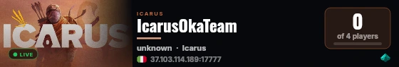IcarusOkaTeam live status badge