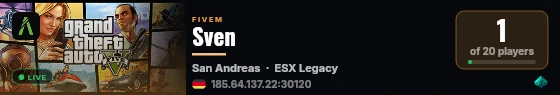 Sven live status badge