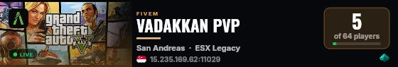 VADAKKAN PVP live status badge