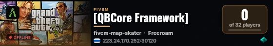 [QBCore Framework] live status badge