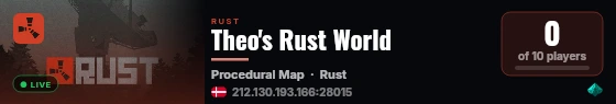 Theo's Rust World live status badge