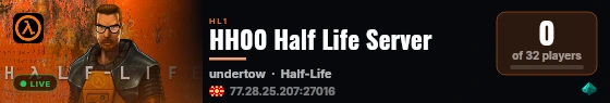 HH00 Half Life Server live status badge