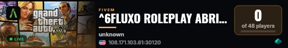 ^6FLUXO ROLEPLAY ABRIU AGORA🌈🌈 live status badge