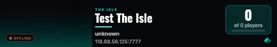 Test The Isle live status badge