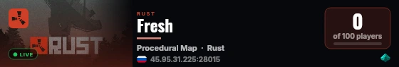 Fresh live status badge