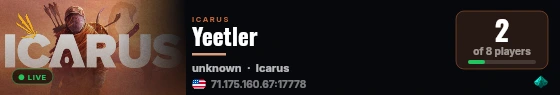 Yeetler live status badge
