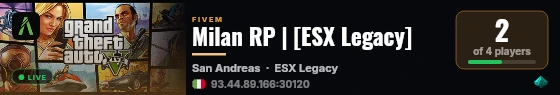 Milan RP | [ESX Legacy] live status badge