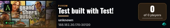 Test built with Test! live status badge