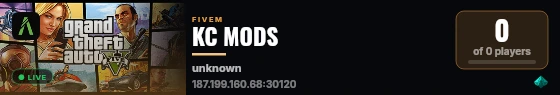 KC MODS live status badge