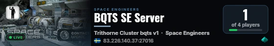 BQTS SE Server live status badge