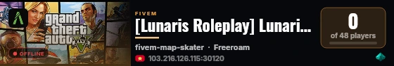 [Lunaris Roleplay] Lunaris Roleplay live status badge