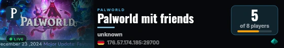Palworld mit friends live status badge