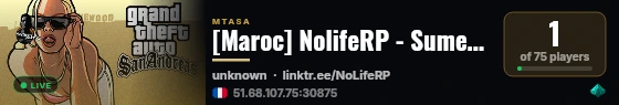 [Maroc] NolifeRP - Sumer Vibes © MultiTheftAuto - Maroc. live status badge