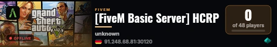 [FiveM Basic Server] HCRP live status badge