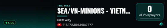 SEA/VN-MINIONS - VIETNAM -THE ISLE - VIP live status badge