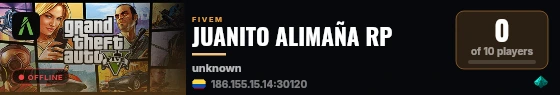JUANITO ALIMAÑA RP live status badge