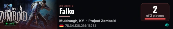 Falko live status badge