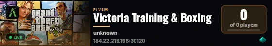Victoria Training & Boxing live status badge
