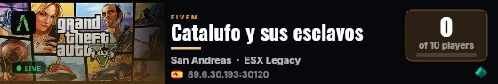 Catalufo y sus esclavos live status badge