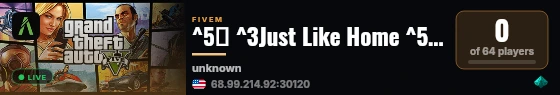 ^5★ ^3Just Like Home ^5★ ^190's Remix ^5★^7 live status badge