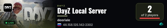 DayZ Local Server live status badge