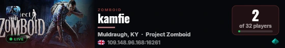kamfie live status badge