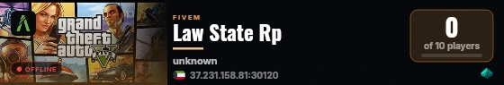 Law State Rp live status badge