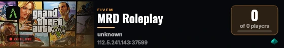 MRD Roleplay live status badge