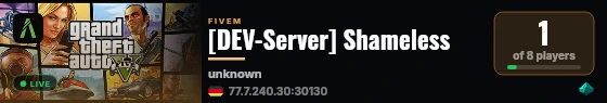 [DEV-Server] Shameless live status badge