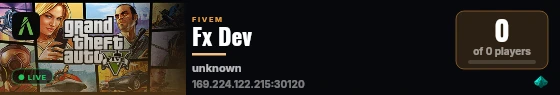 Fx Dev live status badge