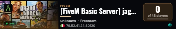 [FiveM Basic Server] jaguar PVP live status badge
