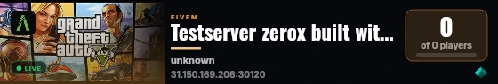 Testserver zerox built with FiveM Basic Server! live status badge