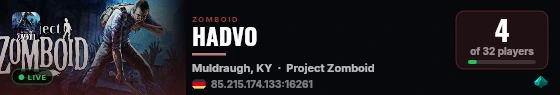 HADVO live status badge