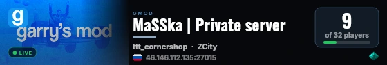 MaSSka | Private server live status badge