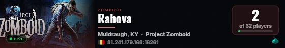 Rahova live status badge