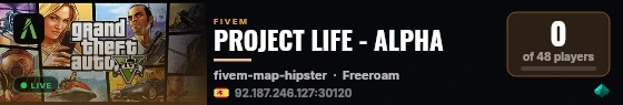 PROJECT LIFE - ALPHA live status badge