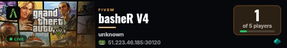 basheR V4 live status badge