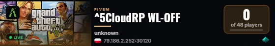 ^5CloudRP WL-OFF live status badge