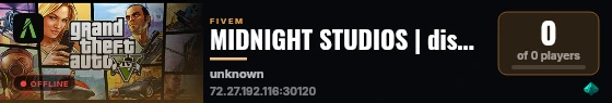 MIDNIGHT STUDIOS | discord.gg/cyFPvHUXgy live status badge