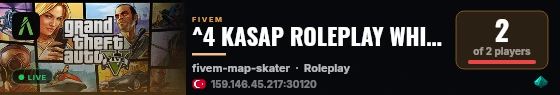 ^4 KASAP ROLEPLAY WHITELIST SEASON 1 discord.gg/kasaprp live status badge