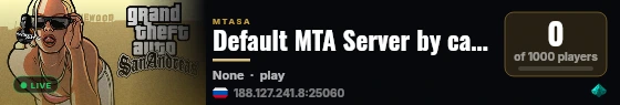 Default MTA Server by castle-host.com live status badge