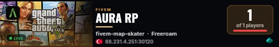 AURA RP live status badge