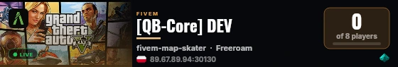 [QB-Core] DEV live status badge