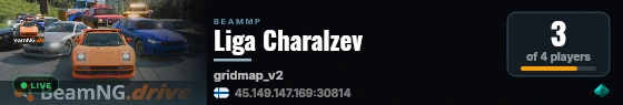 Liga Charalzev live status badge