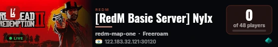 [RedM Basic Server] Nylx live status badge