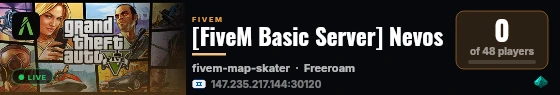 [FiveM Basic Server] Nevos live status badge