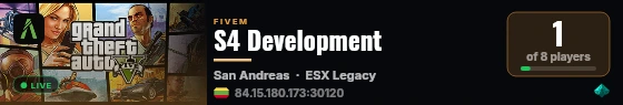 S4 Development live status badge