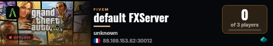 default FXServer live status badge