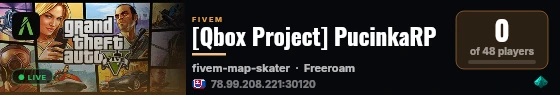 [Qbox Project] PucinkaRP live status badge